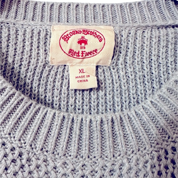 grey honeycomb-knit sweater from Brooks Brothers Red Fleece line - Picture 2 of 3